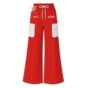 Venta al por mayor Delta GRIEGO | Sigma | Theta DST Hermandad de mujeres Ropa Pantalones de carga de pierna ancha bordados Parafernalia griega - Product Image 1