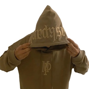 Vente directe d'usine, sweats à capuche avec impression en relief, nouvelle arrivée, vêtements d'extérieur, sweats à capuche en coton mélangé avec impression en relief - Product Image 1