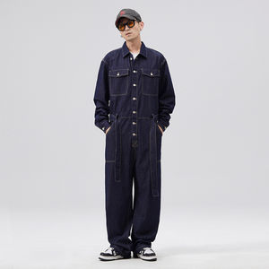 จั๊มพ์สูทเดนิมผู้ชายขายส่งปี 2022 สายเอี๊ยม ฤดูหนาว สวมใส่สบาย ระบายอากาศได้ดี ซักได้ เป็นมิตรกับสิ่งแวดล้อม ผ้าฝ้าย 100% คุณภาพสูง - Product Image 6