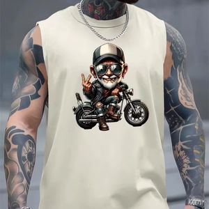 <b>Men's</b> Summer Fashionable Body-Shaping Sleeveless <b>Vest</b> Quick-Drying Silk Top for <b>Beach</b> Casual Wear Hawaiian Style - Product Image 1