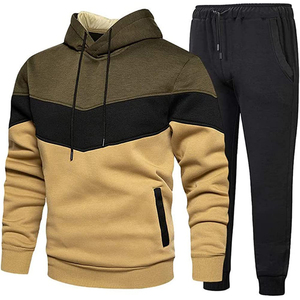 Chándal de invierno de alta calidad para hombre, 100% algodón, lavado ácido, transpirable, de gran tamaño y talla grande, con capucha en la espalda, logotipo personalizado - Product Image 1