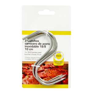 Blister con 3 Ganci da Macellaio Inossidabili N. 10 - Product Image 6