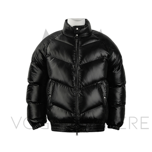 Veste d'hiver matelassée pour hommes avec motifs personnalisés Design décontracté à bulles avec décoration personnalisée Service OEM - Product Image 1