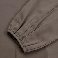 Abaya Modeste pour Femmes à Manches Longues et Col Montant, Longueur Ras du Sol, en Polyester Respirant, Tenue de Soirée Formelle