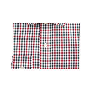 Camicia Casual da Uomo Verde Gingham a Quadri con Funzione Antipiega 100% Cotone Popeline Taglia XL (17.5X32X33) - Product Image 3
