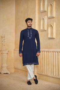 Kurta นักออกแบบดอกบัวสีน้ำเงิน - Product Image 2