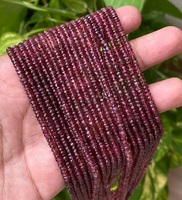 Perles facettées rondes de 16 pouces, qualité AAA, tourmaline rose rubellite naturelle de 2 mm, fabrication de bijoux, vente en gros, approvisionnement en vrac