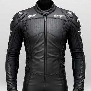 Mono de carreras de cuero para motocicleta en lote | Traje de motorista profesional de una pieza con protectores externos de TPU | Logotipos personalizados - Product Image 3
