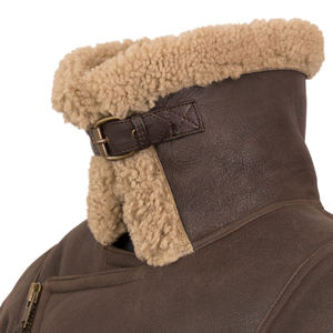 Veste en cuir décontractée pour hommes personnalisée OEM poche à fermeture éclair veste en PU imperméable col rabattu vestes en cuir pour hommes - Product Image 3