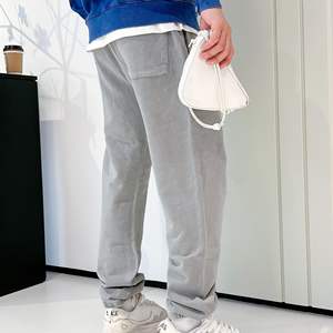 Pantalones de chándal unisex de algodón de alta calidad personalizados de talla grande estilo casual de invierno transpirable con parte delantera plana para hombres y mujeres - Product Image 6