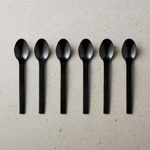 Luxury handcrafted stainless steel metal Spoon set with Black Color antique look design for classic traditional <b>dining</b> <b>tables</b> - Product Image 2