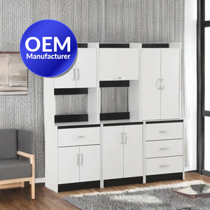 Juego de gabinetes de cocina de madera Diseño personalizable Armarios de cocina Gabinete Organizadores de gabinetes de cocina - Product Image 1