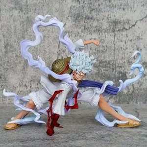 Figurine One Piece Luffy Gear 5 30cm en plastique, jouet militaire, état neuf, pour collection et décoration, avec Sanji et Ace inclus - Product Image 6