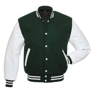 Chaqueta universitaria de cuero de lana para hombre de moda: alta calidad, cómoda y perfecta para ropa informal y actividades atléticas - Product Image 1