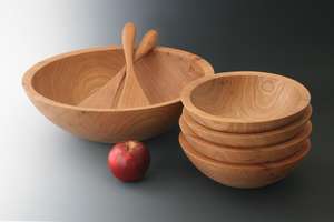 Juego de cuencos y cucharas de madera de Acacia para ensalada, alimentos de cocina personalizados, respetuosos con el medio ambiente, gran oferta - Product Image 4