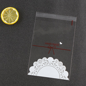 Sacs cadeaux transparents avec nœud en dentelle, sacs auto-scellants pour bonbons, pâtisseries, emballages alimentaires, 100 unités - Product Image 2