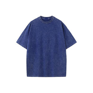 Camisetas de algodón de gran tamaño para hombres, camisetas sólidas básicas de manga corta holgadas informales Unisex, ropa cómoda para el día a día - Product Image 3