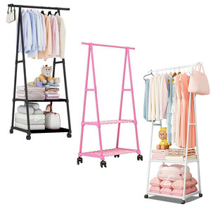 Perchero Multifuncional Independiente para Sala de Estar, Organizador de Ropa, Tipo de Instalación Vertical que Ahorra Espacio - Product Image 2