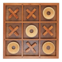En bois classique famille enfants enfants éducatifs en bois rien et croix tic tac toe tictactoe tic-tac-toe jeu de société jouets de bureau