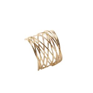 Anneau de serviette en or et acrylique 1 pièce, décoration de Table, cadeau de mariage, noël, nouveau look moderne - Product Image 1