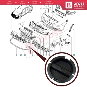 ฝาปิดสปอยเลอร์สำหรับ Megane 3 Fluence ที่223243708R กันชนหน้าแบบ BSP993 - Product Image 5