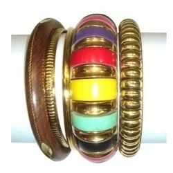 Golden Plated Brass Bangles <b>Bracelets</b> Set Women's Bohemian Stylish Floral Pattern Jewelry <b>Bracelets</b> with <b>Bead</b> Accents for Woman - Product Image 2