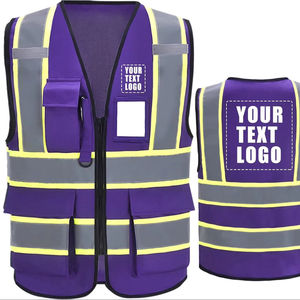 Gilet de sécurité OEM avec couleurs vives et bande LED en option, adapté sur mesure pour un confort et une visibilité toute la journée - Product Image 1