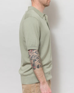 Camiseta de Manga Corta Transpirable para Hombre, de Alta Calidad, con Botones, Diseño Sólido, Corte Ajustado, para Verano, 180 g - Product Image 4