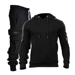 Chándal con capucha de ropa deportiva de algodón 100% para hombre de gran tamaño transpirable secado rápido invierno venta al por mayor personalizado - Product Image 1