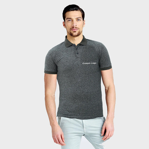 98% Cotton & 2% Elastane CLASSIC POLO SHIRT with Short Sleeves Ribbed Collar Sleeves Light Embroidered Left Chest <b>Print</b> Pattern - Product Image 2