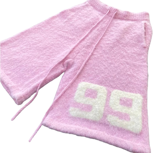 กางเกงขาสั้นผ้าขนแกะเทียมแบบถักใส่สบายสไตล์สตรีทใส่สบายโลโก้ได้ตามต้องการเป็นมิตรต่อสิ่งแวดล้อมดีไซน์แบบลำลองบริการ OEM - Product Image 3