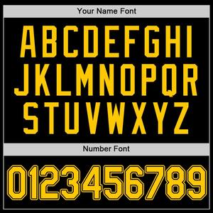 Or noir personnalisé-Maillot de baseball authentique noir - Product Image 4