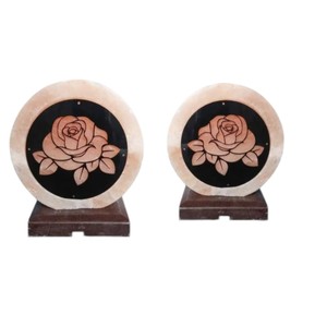 Placa de flores 3D del Himalaya con embalaje individual Lámpara de sal con forma de globo de estilo Feng Shui tallada-Sian Enterprises - Product Image 5