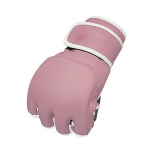 Gants d'entraînement demi-doigts en gros, gants MMA en cuir véritable avec logo personnalisé pour jeunes - Product Image 3