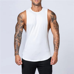 Respirant été vêtements de sport blanc impression personnalisée en gros coton hommes débardeur séchage rapide vêtements de sport vêtements de Fitness débardeur - Product Image 5