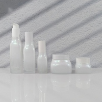 Ensemble de flacons cosmétiques en verre opale blanc Mingsheng Ceramic, pots à crème hermétiques de 50g et 150g, flacons vaporisateurs pour lotion et sérum de 40ml, 100ml et 120ml