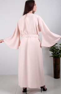 ใหม่ผู้หญิงแฟชั่นความยาวชั้นสบายๆเปิดด้านหน้าแขนยาวกริชกิโมโนกับเข็มขัด - Product Image 2