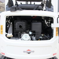 Mini-excavatrice diesel de 1 tonne prête à être expédiée, certifiée CE EPA, petite micro-excavatrice de jardin, excavatrice sur chenilles avec cabine