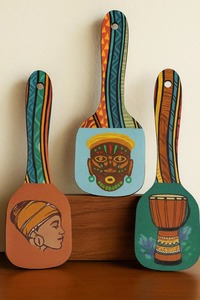 Cintre mural en bois design avec motif artistique pour accrocher des clés bijoux améliorant la décoration du salon - Product Image 4