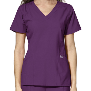 Wholesale Women Unisex V-Neck Nursing <b>Scrub</b> <b>Tops</b> with Needle Detection & Seamless Fusing Customized Colors & Sizes - Product Image 5