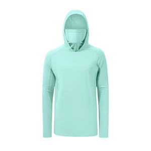 Sweats à capuche de pêche pour hommes, protection solaire, chemises de pêche à manches longues, 100% polyester, séchage rapide avec cache-visage, sweat à capuche de pêche pour hommes - Product Image 5