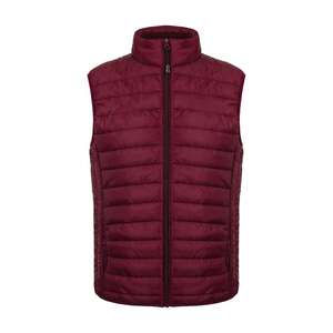 Vente en gros de haute qualité hommes hiver solide vêtements d'extérieur épais bulle veste à capuche Logo personnalisé chaud bouffant gilet hommes premium gilet - Product Image 4