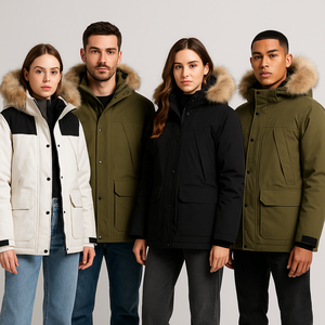 Chaqueta Parka de Invierno para Hombre, Gruesa y Aislada, con Forro de Piel Auténtica, Abrigo Ártico Largo y Cálido para Exteriores - Product Image 5