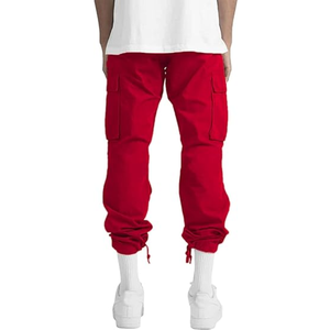 <b>Men's</b> Multi-Pocket Cargo Pants <b>Overalls</b> 100% Cotton Breathable Drawstring Closure High Street Style-Stylish Comfortable Low - Product Image 4