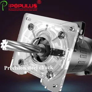 IPOPULUS Wood Electric Trimmer Woodworking Wood Tools 680W 1/4 Inch Chuck Wood Trimming Machinelaminator Router Edge