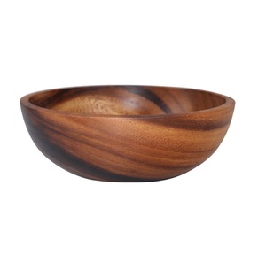 ชามเสิร์ฟทำจากไม้ธรรมชาติพร้อมช้อนชามอาหารเย็นทำด้วยมือสำหรับใช้ในบ้าน - Product Image 4