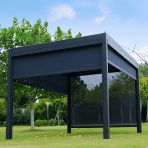 Pérgola Moderna de Aluminio con Techo de Lamas para Jardín y Exterior, 3x3, 3x4, 4x3, 4x4, 4x5, 4x6, 6x3, 6x4, 6x5, 6x6m - Product Image 1