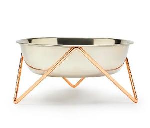 Bol pour animaux de compagnie de dernière conception écologique disponible bol pour chien à cadre en bois et métal en acier inoxydable avec forme arrondie dans diverses capacités - Product Image 3