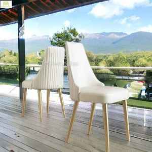 ที่เท้าแขนด้านหลังสูงเก้าอี้รับประทานอาหารแบบมินิมอลลิสต์พร้อมหวายหรูหราสไตล์สำหรับร้านอาหารโรงแรมคาเฟ่หรือห้องนอน - Product Image 6