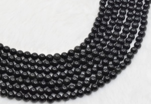 Perles de guérison rondes en obsidienne noire naturelle de qualité supérieure, 8 mm, pour la méditation, bijoux de mode - Product Image 5